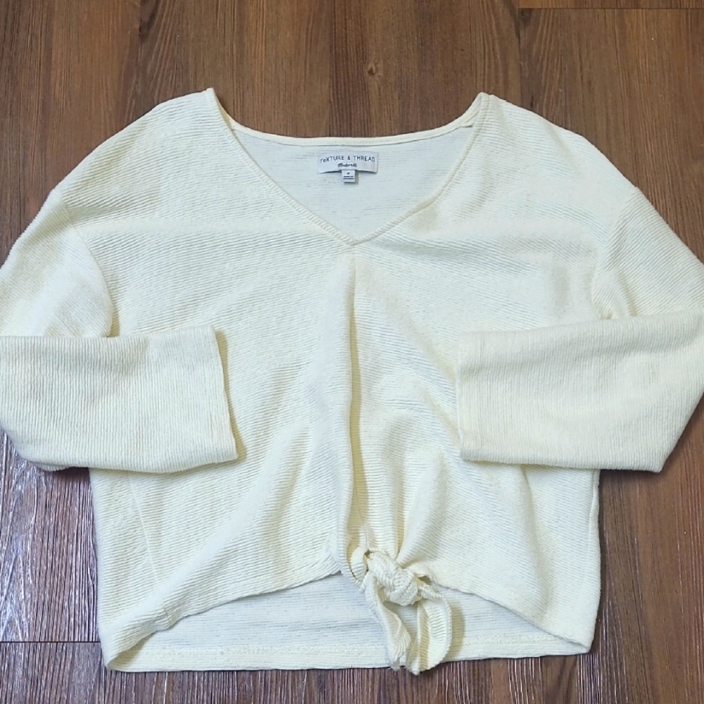 Madewell Cream Knit Top used good condition.